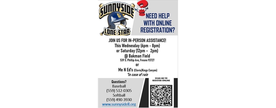 In person help with registration
